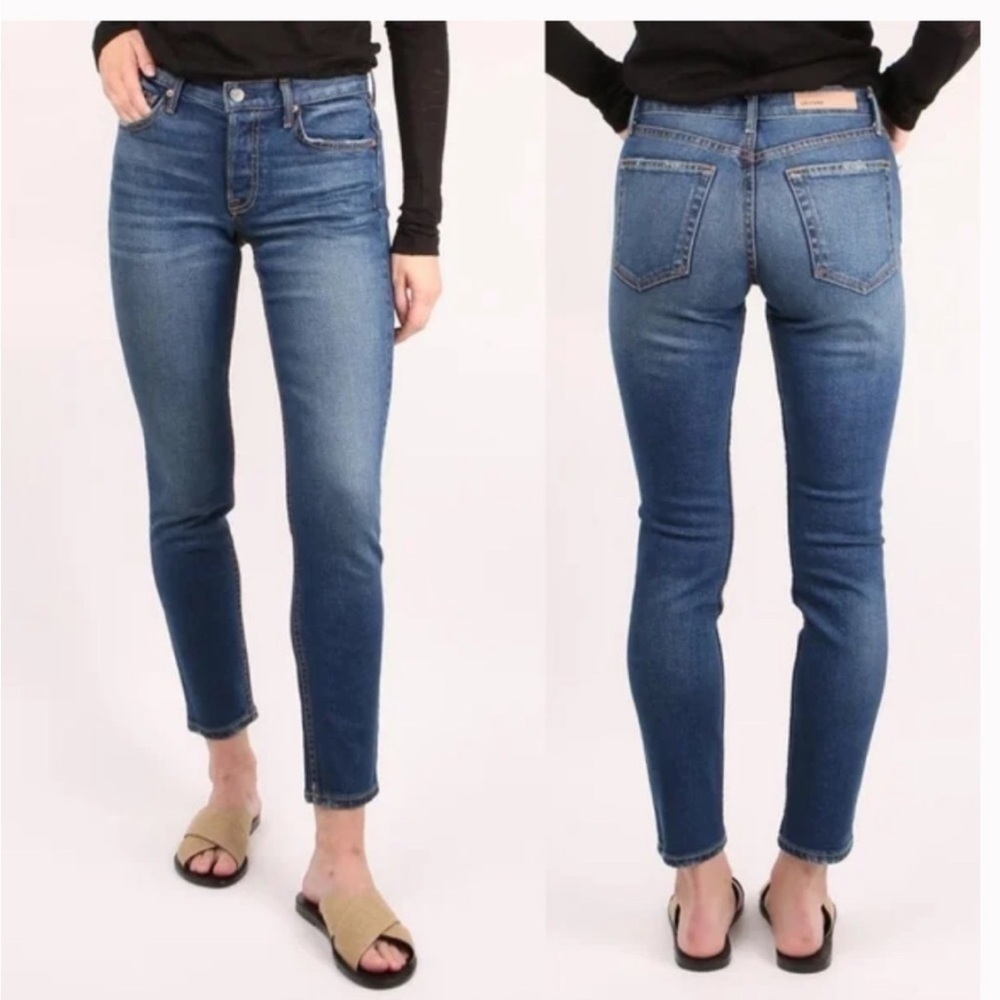 Grlfrnd Yasmin Joan Jett Cropped Blue Jeans View 2